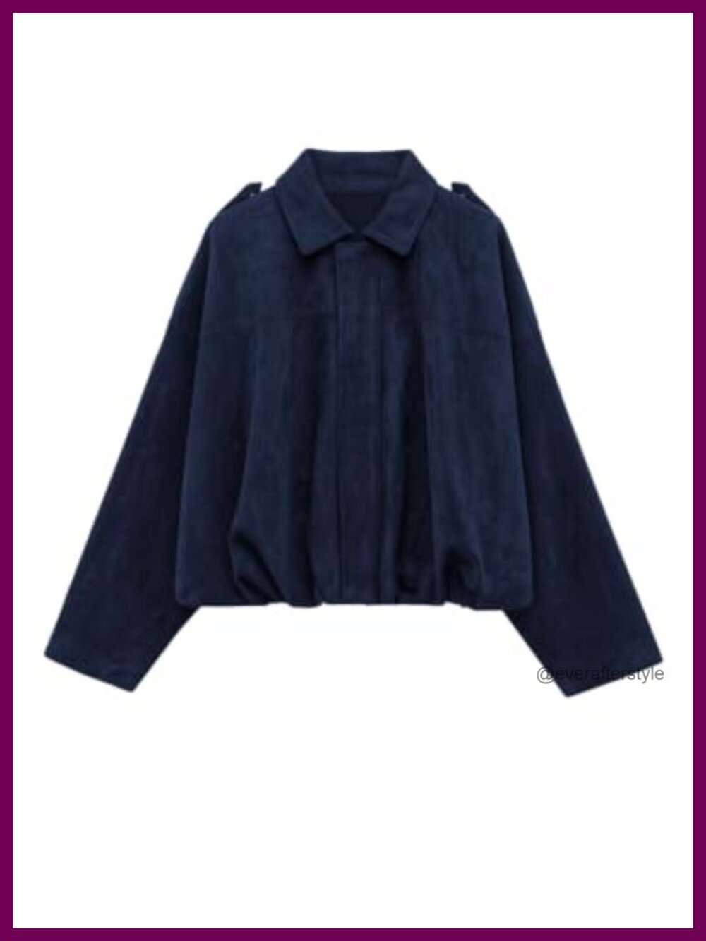 Women's Faux Suede Cropped Bomber Jacket with Zipper Closure